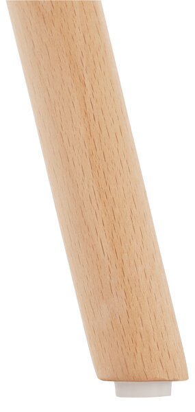 KONDELA Masă de bucătărie, albă/fag, diametru 90 cm, GAMIN 2 NEW 90