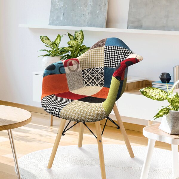 KONDELA Scaun, patchwork/fag, TOBO 4 NEW