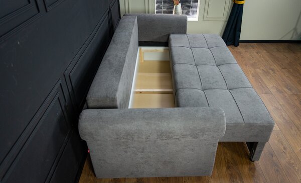 Canapea Extensibilă Elsa Bonell Mini, Gri inchis