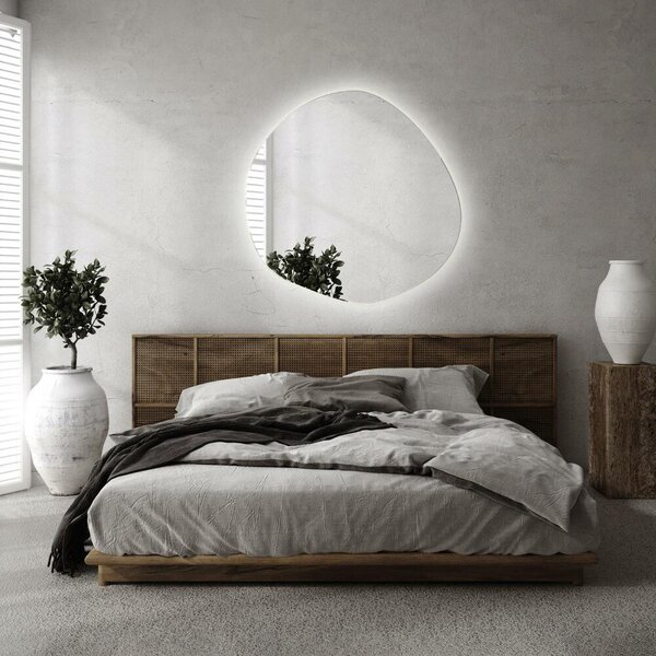 Oglindomat.ro Oglinda asimetrica cu led Oglinda asimetrica cu led 48x48 cm Alb rece (6500K) lopl-48x47-00000000