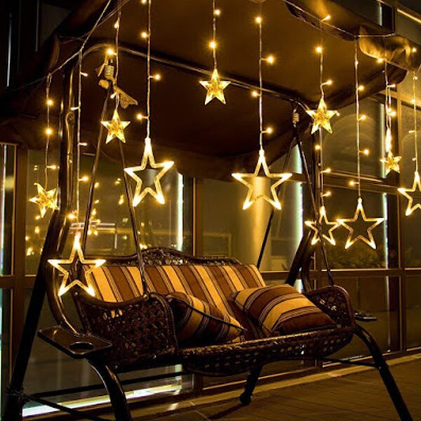 Ghirlanda Luminoasa Decorativa 3.5 m. cu 12 Stelute si 138 LED-uri