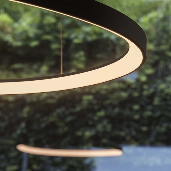 Ideal Lux - Lustru LED suspendat pe cablu GEMINI LED/47W/230V 2700K diam. 61 cm CRI 90 negru