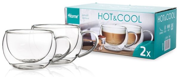Pahare termo pentru cappuccino 4Home Hot&Cool Cool 270 ml, 2 buc