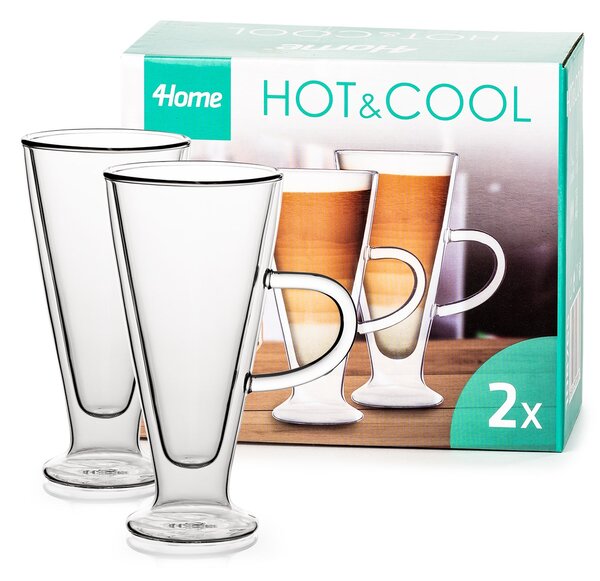 Pahare termo 4Home Latte Elegante Hot&Cool, 230ml, 2 buc