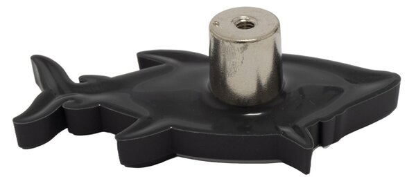 Buton mobilier copii Rechin gri, 70x31x24 mm