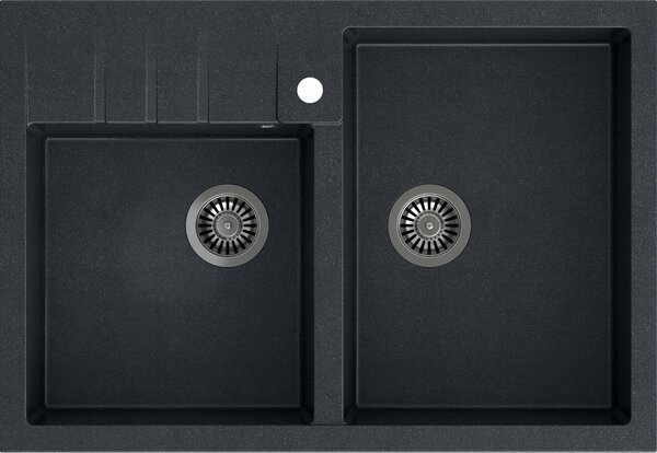 Quadron Bill chiuveta graniteq 90x62 cm negru HCQB9062U8_BS