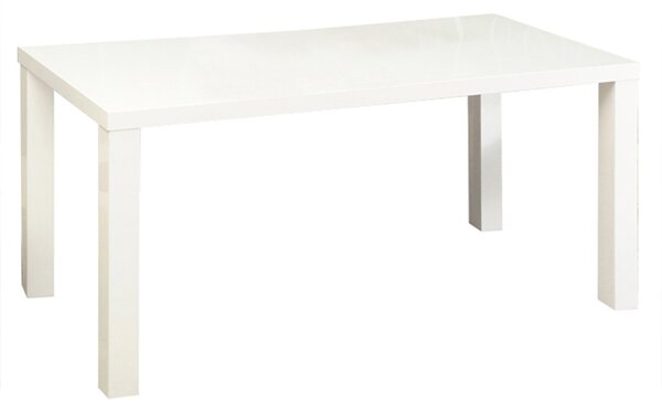 KONDELA Masă dining extensibilă, alb extra lucios HG, 140-180x80 cm, ASPER NEW TYP 1