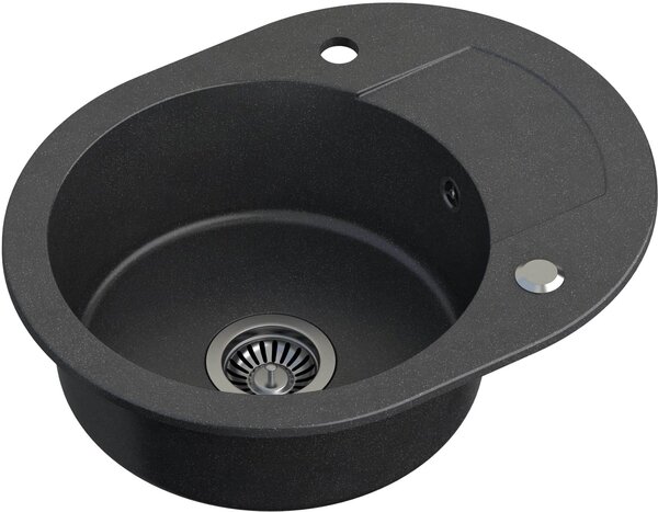Quadron Johnny chiuveta graniteq 58.5x46 cm negru HCQC5846CZK