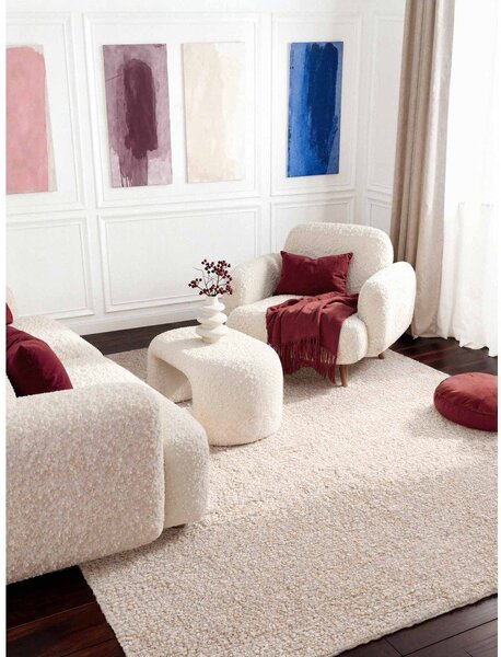 Covor crem țesut manual din material bouclé 160x230 cm Notting Hill Portobello – Ted Baker