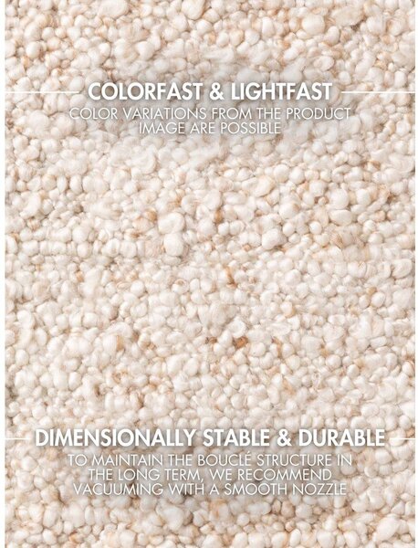 Covor crem țesut manual din material bouclé 160x230 cm Notting Hill Portobello – Ted Baker