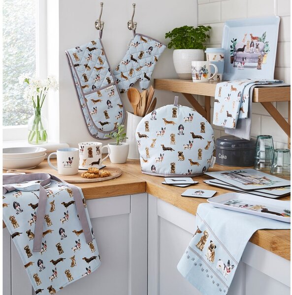 Set de 4 suporturi farfurii din plută 21.5x29 cm Curious Dogs - Cooksmart ®