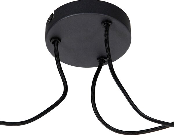 Lampa suspendată inteligentă neagră cu 3 lumini, inclusiv WiFi G95 - Cava