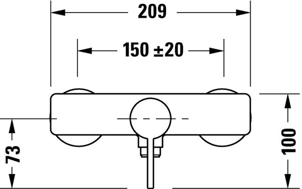 Duravit D-Neo baterie de duș perete crom DE4230000010