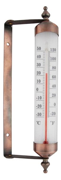 Termometru pentru fereastră Esschert Design, înălțime 25 cm, arămiu