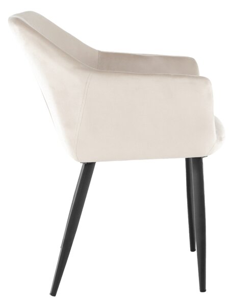 KONDELA Scaun, material bej / picioare negre, ODOVEL