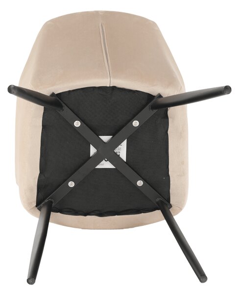KONDELA Scaun, material bej / picioare negre, ODOVEL
