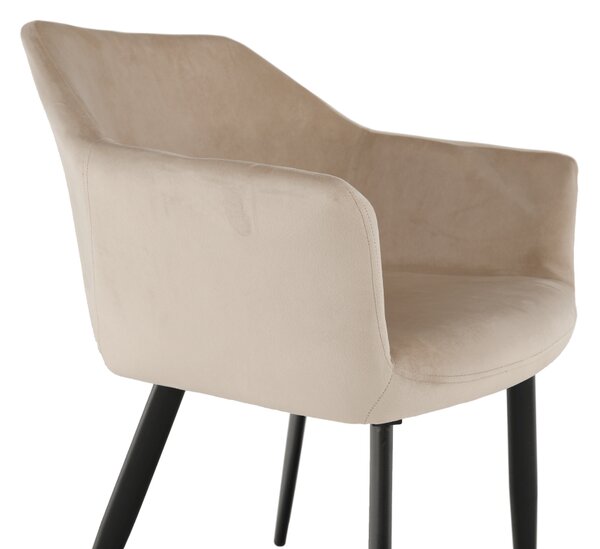 KONDELA Scaun, material bej / picioare negre, ODOVEL
