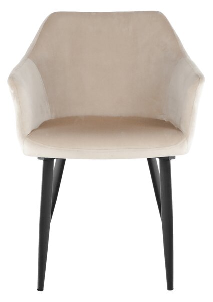 KONDELA Scaun, material bej / picioare negre, ODOVEL
