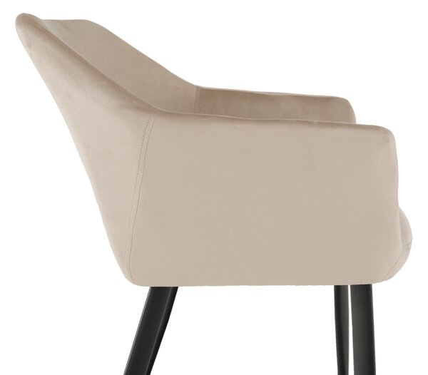 KONDELA Scaun, material bej / picioare negre, ODOVEL