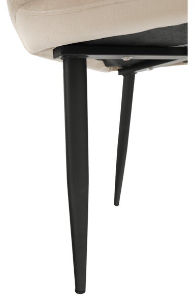 KONDELA Scaun, material bej / picioare negre, ODOVEL