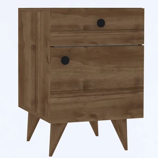 Noptiera Pila pentru dormitor,culoare nuc,60 cm