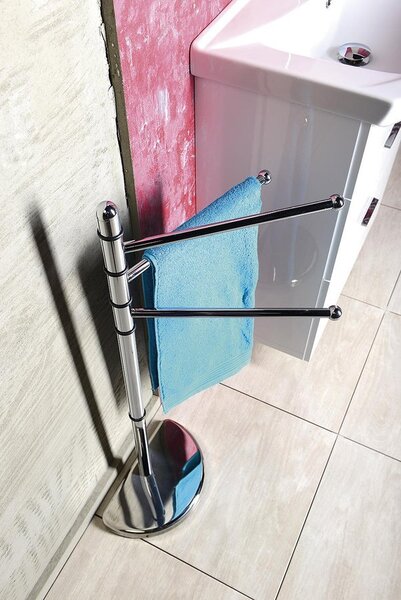 Aqualine Aqualine, HIBISCUS Stand cu suport pentru prosoape, crom, HI31