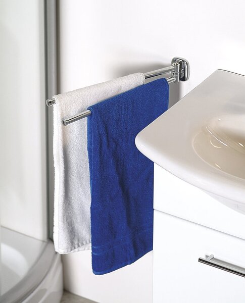 Aqualine Aqualine, suport dublu pentru prosoape RUMBA 600mm, crom, RB111
