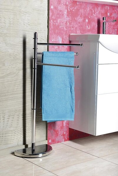 Aqualine Aqualine, HIBISCUS Stand cu suport pentru prosoape, crom, HI31