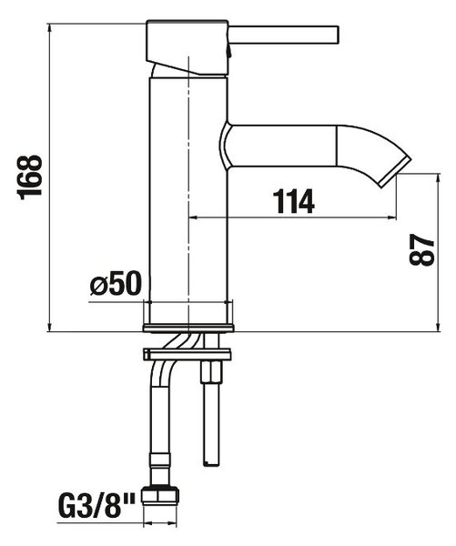 Jika Mio baterie lavoar stativ crom H3112F10041101