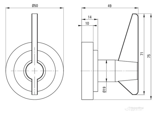 Deante Temisto, 1 carlig pentru prosoape, alama, DEA-ADT_M111