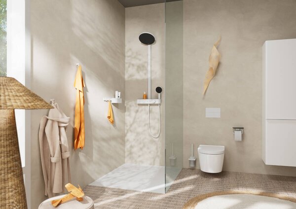Hansgrohe Pulsify S set de duș perete cu termostat cu duș de ploaie alb 24240700