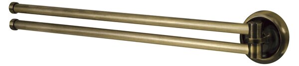 BISK Erga Deco, suport pentru prosoape cu 2 brate, alama antica, ERG-00402