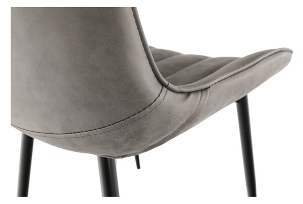 KONDELA Scaun, piele ecologică gri deschis/negru, HAZAL