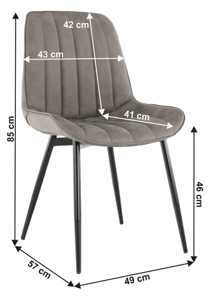 KONDELA Scaun, piele ecologică gri deschis/negru, HAZAL