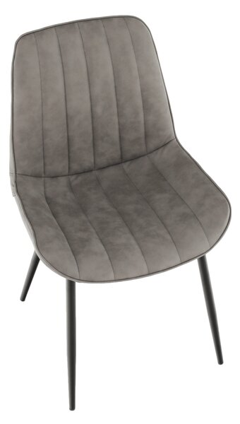 KONDELA Scaun, piele ecologică gri deschis/negru, HAZAL