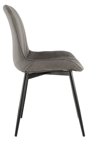 KONDELA Scaun, piele ecologică gri deschis/negru, HAZAL