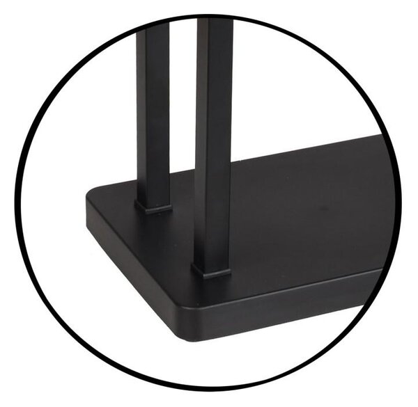 Erga Roki, suport dublu pentru prosoape 30,5x20,5x80,5 cm, negru mat, ERG-YKA-P.ROKI-BLK