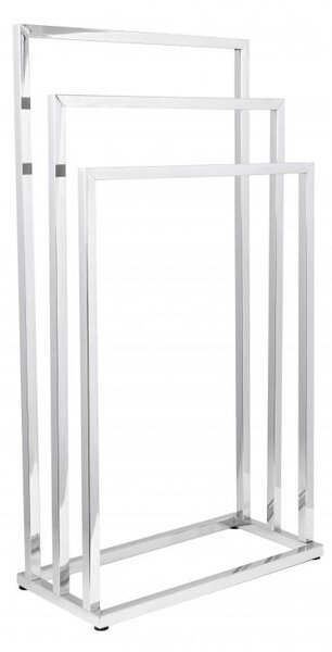 Erga Lonia, suport pentru prosoape cu trei brate 41x22x85 cm, crom, ERG-YKA-P.LONIA3-CHR