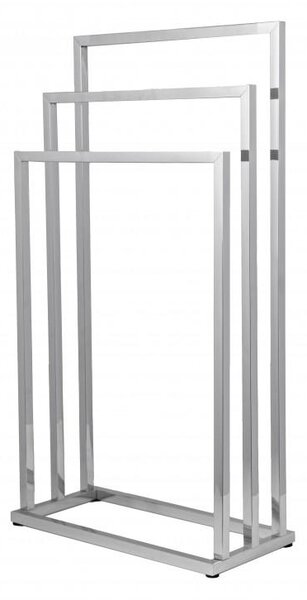 Erga Lonia, suport pentru prosoape cu trei brate 41x22x85 cm, crom, ERG-YKA-P.LONIA3-CHR