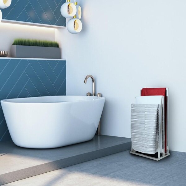 Erga Lonia, suport pentru prosoape cu trei brate 41x22x85 cm, crom, ERG-YKA-P.LONIA3-CHR