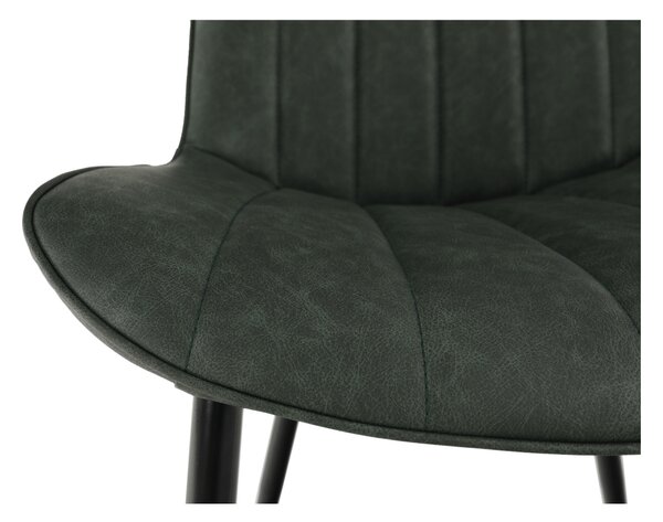KONDELA Scaun, piele ecologică verde/negru, HAZAL