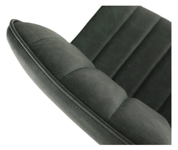 KONDELA Scaun, piele ecologică verde/negru, HAZAL