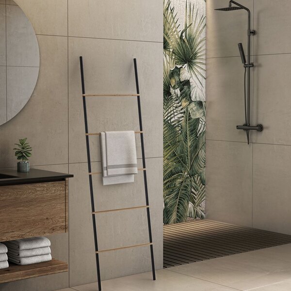 Gedy Gedy, uscator de prosoape KENTA 450x1610x21mm, negru/bambus, 303141