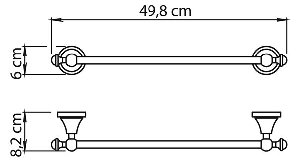 Gedy Gedy, suport pentru prosoape NEVIS 450x82mm, crom, NV214513