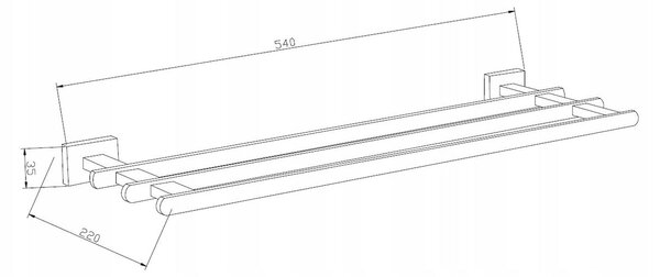 Mexen Accesorii Mexen, suport baie ARNO, auriu, 7020720-50