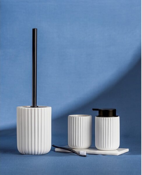 Dozator din ceramică pentru săpun Wenko Belluno, alb - negru