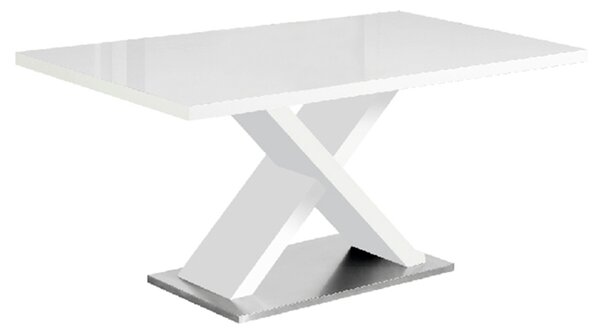 KONDELA Masă dining, alb HG extra lucios, 160x90 cm, FARNEL