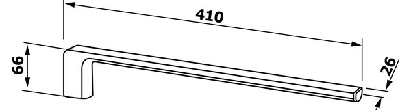 Gedy Sapho, suport fix pentru prosoape PIRENEI, 410mm, alb mat