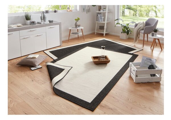 Covor adecvat pentru exterior NORTHRUGS Panama, 80 x 150 cm, negru - crem