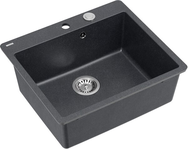 Quadron Morgan chiuveta graniteq 56.5x49.5 cm negru HB8304U8-FM_BS_P2O